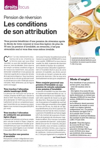 Pension De Reversion Conditions D Attribution Apf France