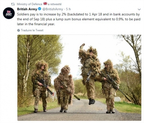Un Petit Coup De Pouce Pour La Solde Des Militaires Britanniques Lignes De Defense