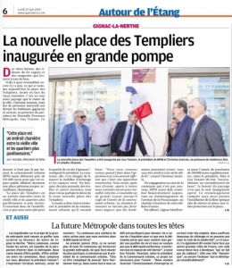 La Provence 22 juin 2015 Inauguration Pce des Templiers.jpg