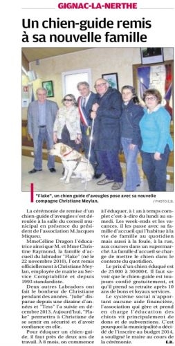 La Provence 4 FEV 2014 FLAKE CHIEN D'AVEUGLE.png