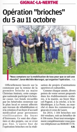 La Provence 1er oct 2015 Opération brioches Chrysalide.jpg