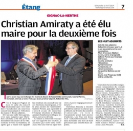 La Provence 6 avril 2014 Premier conseil municipal.png