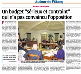 La Provence 11 avril 2015 Budget.jpg