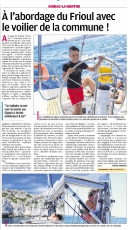 La Provence lundi 10 août 2015. Voilier de la ville.jpg