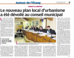 La Provence 7 décembre 2013 CR conseil municipal.png