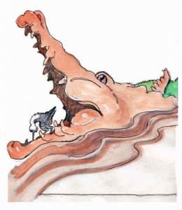 vie des animaux,crocodile,chaussures en croco,dessin humoristique