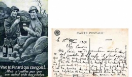 guerre 1914-1918-carte postale 1917,anciens combattants