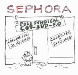 Séphora,horaires de travail,vie parisienne,syndicats,temps de travail,CGT,Sud,FO