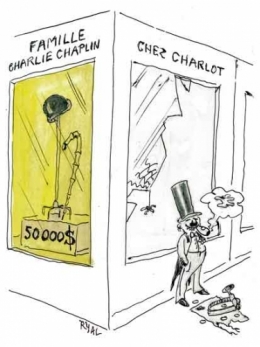 Charlie Chaplin,canne et chapeau melon Charlie Chaplin,cinéma,cinéma muet,Los Angeles,vente aux enchères souvenirs Chaplin,
