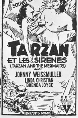 tarzan,tarzanide,Tarzan et les sirènes,Tarzan défenseur de la jungle,cinéma