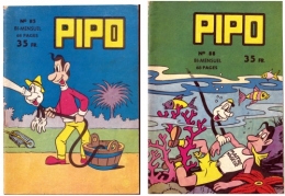 pipo,editions lug 1956,mendès france,le concombre masqué,bandes dessinées de collection,doc jivaro,tarzanide du grenier