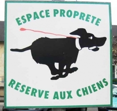 chiens,espace propreté,