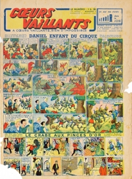 coeur vaillant,le crabe aux pinces d'or,marijac,hergé,jacques coeur,bandes dessinées de collection,bar zing de montluçon,tarzanides du grenier,doc jivaro