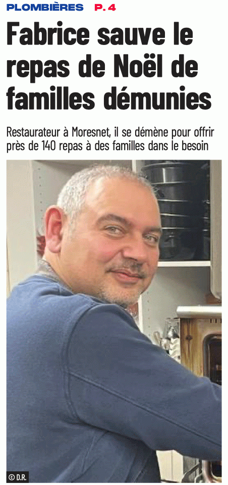 Fabrice Sauve Le Repas De NoËl De Plusieurs Familles DÉmunies Blog Plombimontois De Jean Louis 4281