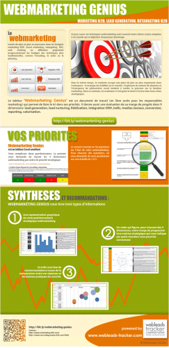 Webmarketing,emarketing,webmarketing genius,outil de diagnostic,direction marketing,directeur marketing,ebusiness,lead generation,emailing,email,SEO;affilitaion,social marketing,réseaux sociaux;médias sociaux,lead generation, fidélisation, nurturing, reporting
