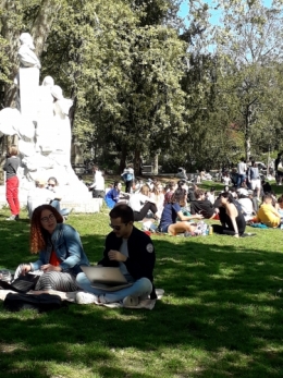 dimanche,parc monceau,foule