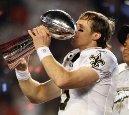 Super Bowl 2010 MVP Saints' Drew Brees.jpg