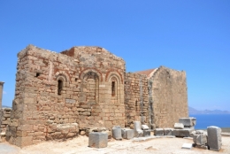 Citadelle,chapelle,Lindos,Rhodes