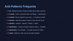 Ce qu'il ne faut pas faire