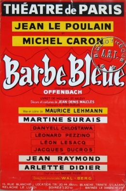 michel caron,barbe bleu,théâtre de paris