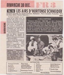 michel caron,france3,hortense schneider