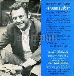 ortf,michel caron,barbe bleue,théâtre de paris