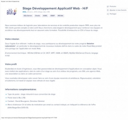 Stage, développement Web; .net, WPF, XAML, XBAP