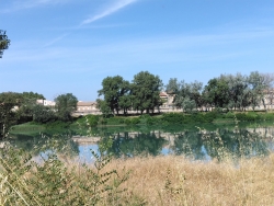 vue de Beaucaire, les bords du Gardon