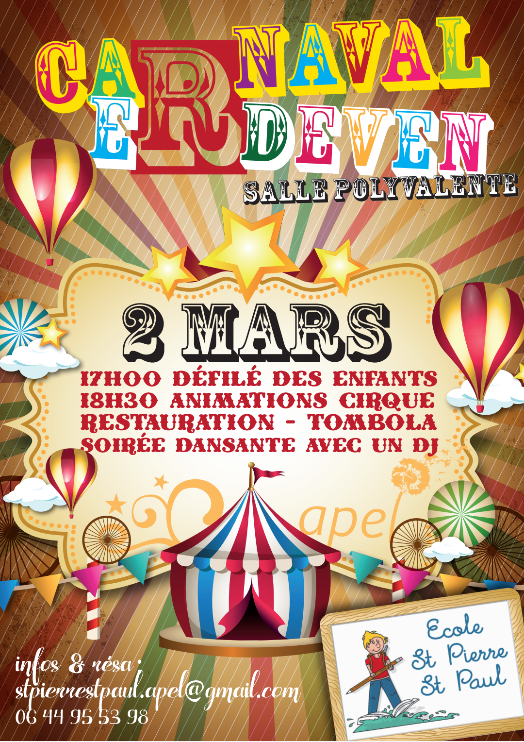 Affiche carnaval - Ecole primaire Saint Pierre Saint Paul