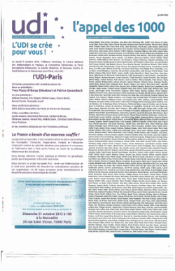 Appel des 1000 - UDI Paris (19 oct 2012)