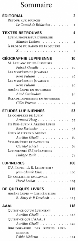 Aiguille Preuve, Journées Lupiniennes