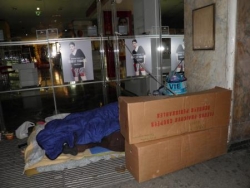 Un campement de fortune