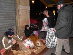 Dans la rue en famille