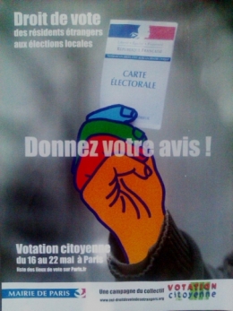 votation citoyenne, droit de vote des étrangers