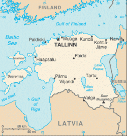 Carte de l'Estonie