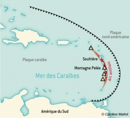 volcanisme,arc antillais,subduction,dorsale,points chauds