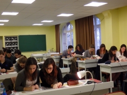Salle de TP de géologie