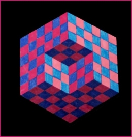 illusion,optique,cube