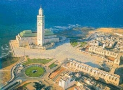Vue aérienne mosquée Hassan II