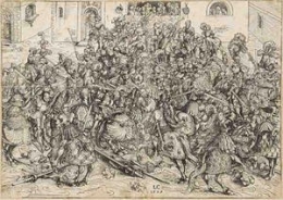 le tournoi,lucas cranach l'ancien,estampes,peintre,graveur,gravure sur bois