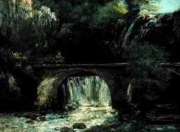 le pont,courbet,peinture,cascades,réalisme,idéalisme