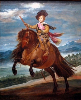 portrait équestre du prince baltasar carlos,vélasquez,peinture,infant,jument,sierras