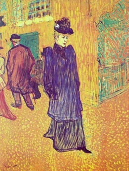 toulouse-lautrec,jane avril sortant du moulin rouge,peintre,lithographe