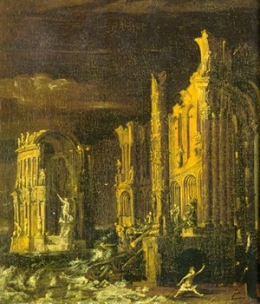 monsu desiderio,françois de nomé,la chute de l'atlantide,peintre,imaginaire,irrationnel
