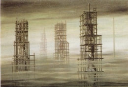 demain c'est jamais,kay sage,peinture,yves tanguy,tours,échafaudages