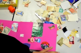 art postal,atelier,franconville,la lettre mystérieuse,collage