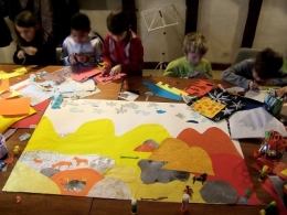 au jardin de mon cœur,atelier,illustration,collage,bibliothèque
