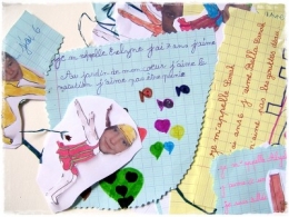 art postal,work in progress,correspondance,cp,école élémentaire,la grande vague,koï nobori,mayotte
