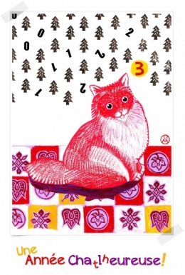 vœux,bonne année,2013,carte,illustration