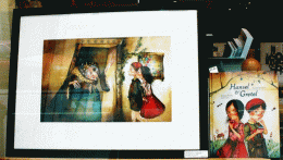 hansel et gretel, élan vert, exposition, illustrations originales, xavière devos, lille, le bateau livre, librairie